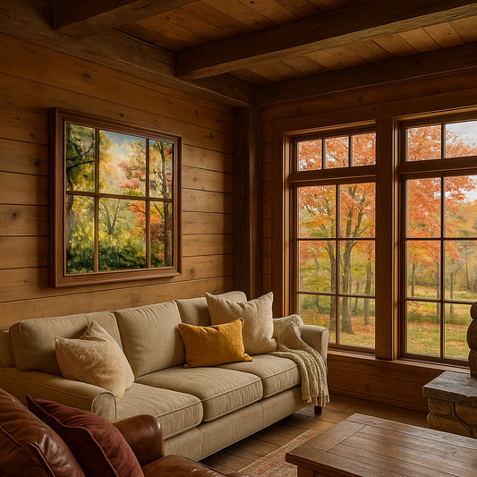 Through the Window – Fall Colors | Framed Poster | Free Shipping
