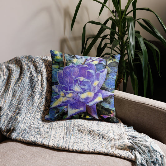 Purple Rose Pillow