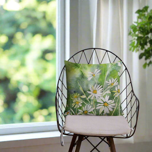 Dodie's Daisies Watercolor | Pillow