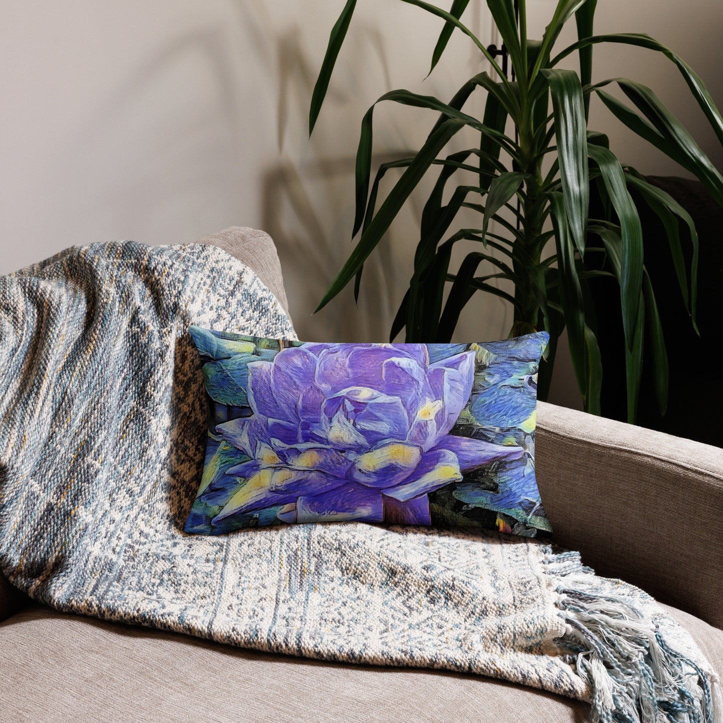 Purple Rose Pillow