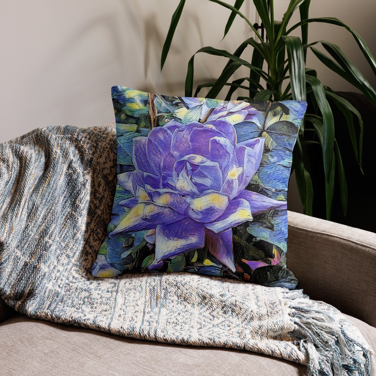 Purple Rose Pillow