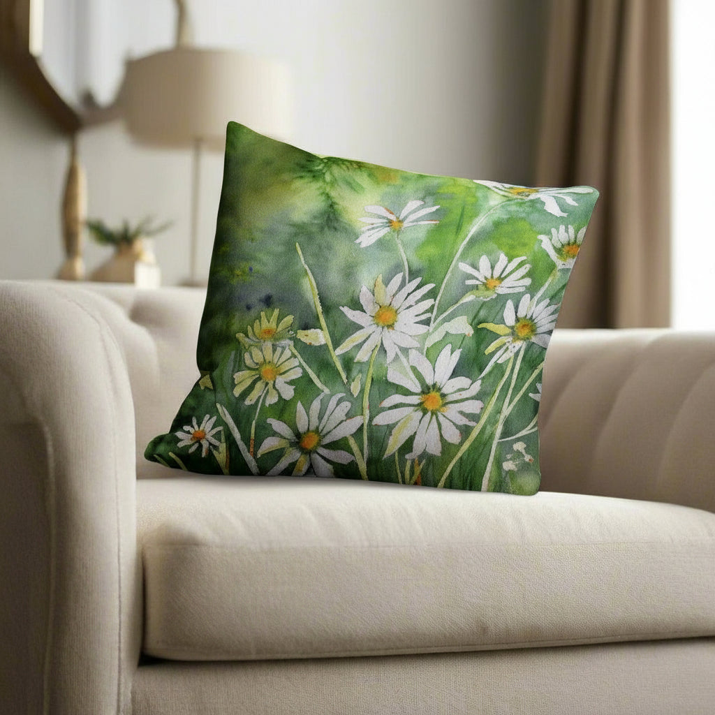 Dodie's Daisies Watercolor | Pillow