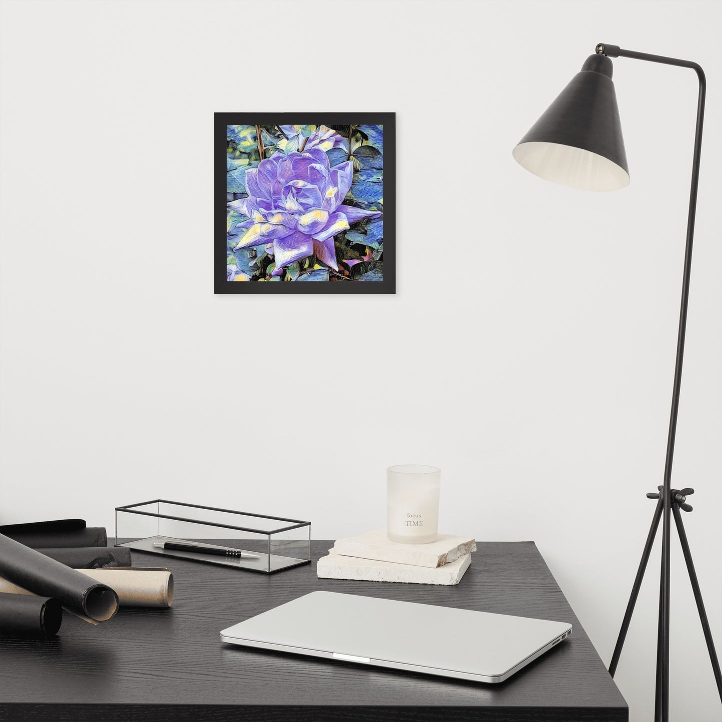Purple Rose Framed Poster