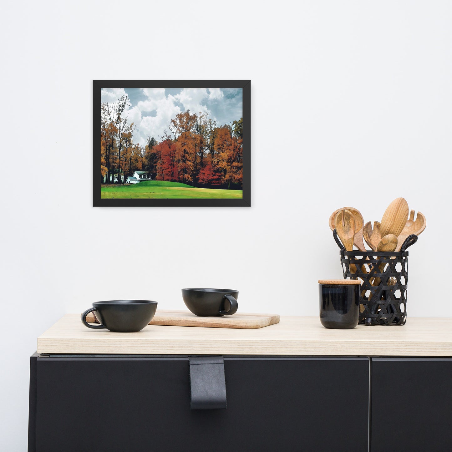 Country House in Fall Framed poster