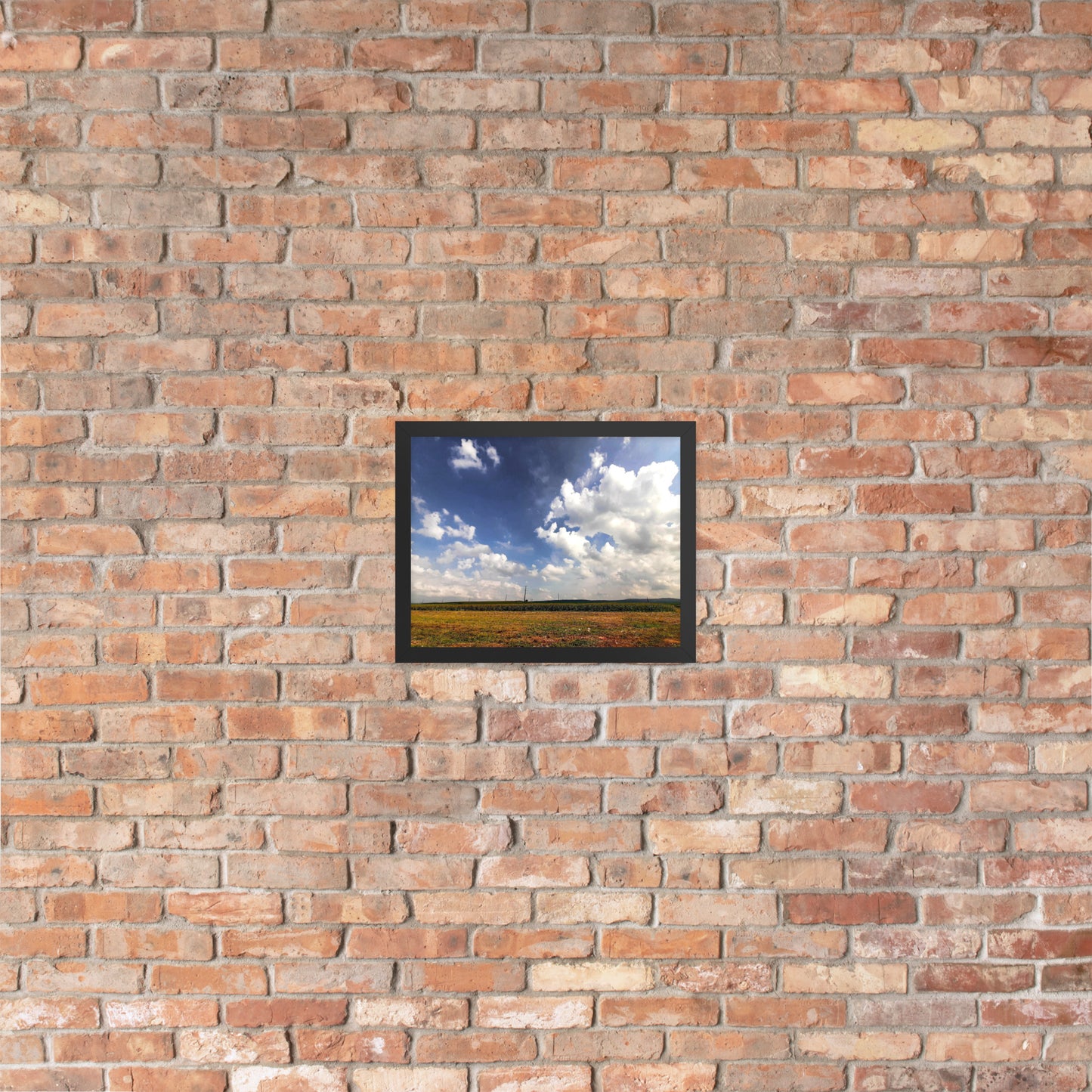 Fall Field Farm Scene Poster