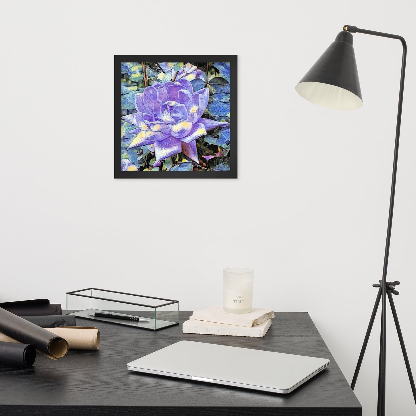 Purple Rose Framed Poster