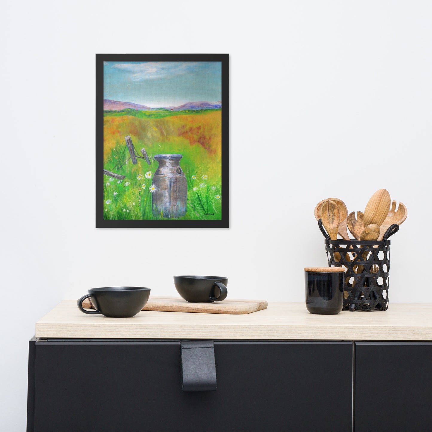 Dodie's Farm Scene Framed Poster