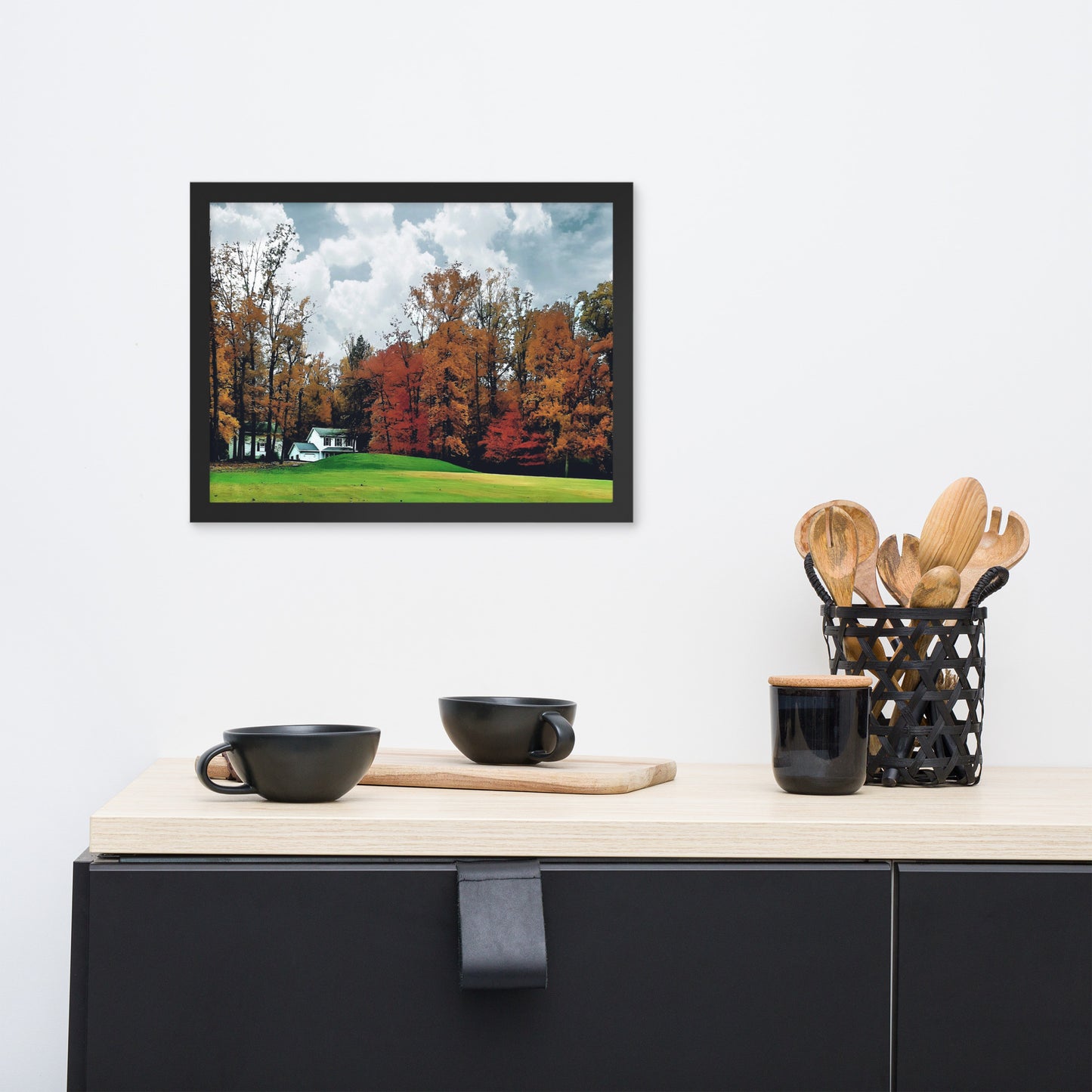 Country House in Fall Framed poster