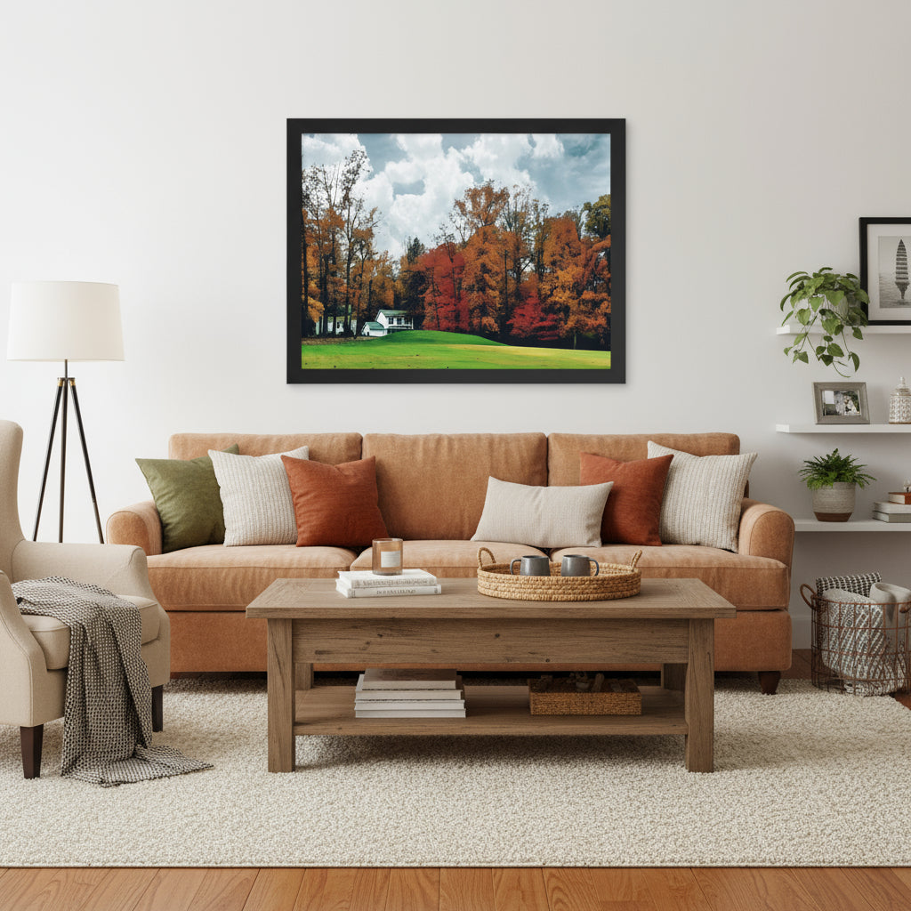 Country House in Fall Framed poster
