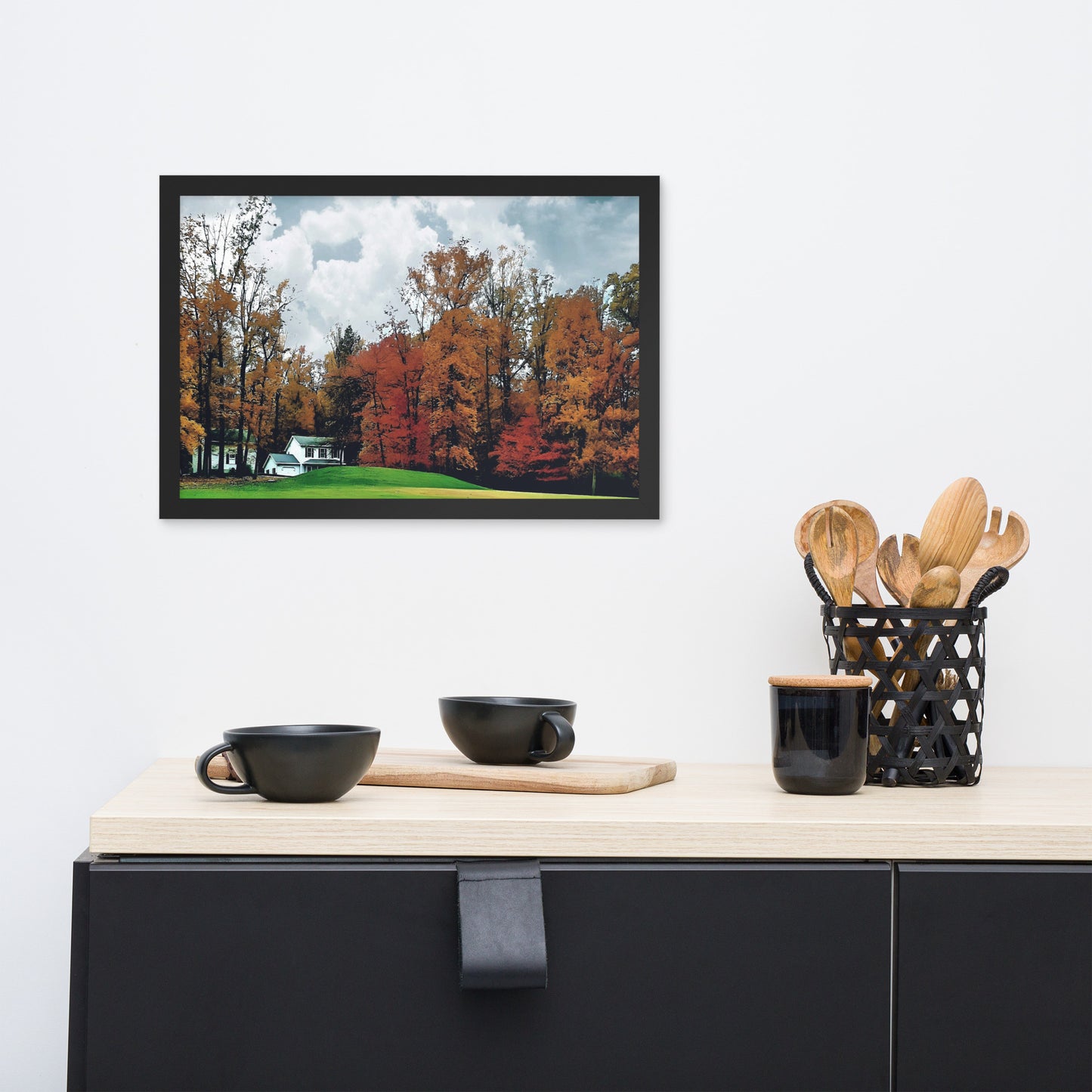 Country House in Fall Framed poster