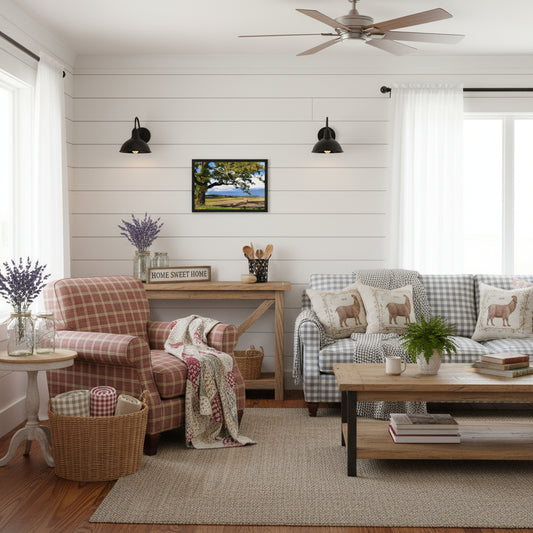 Fall Farm Scene Framed poster