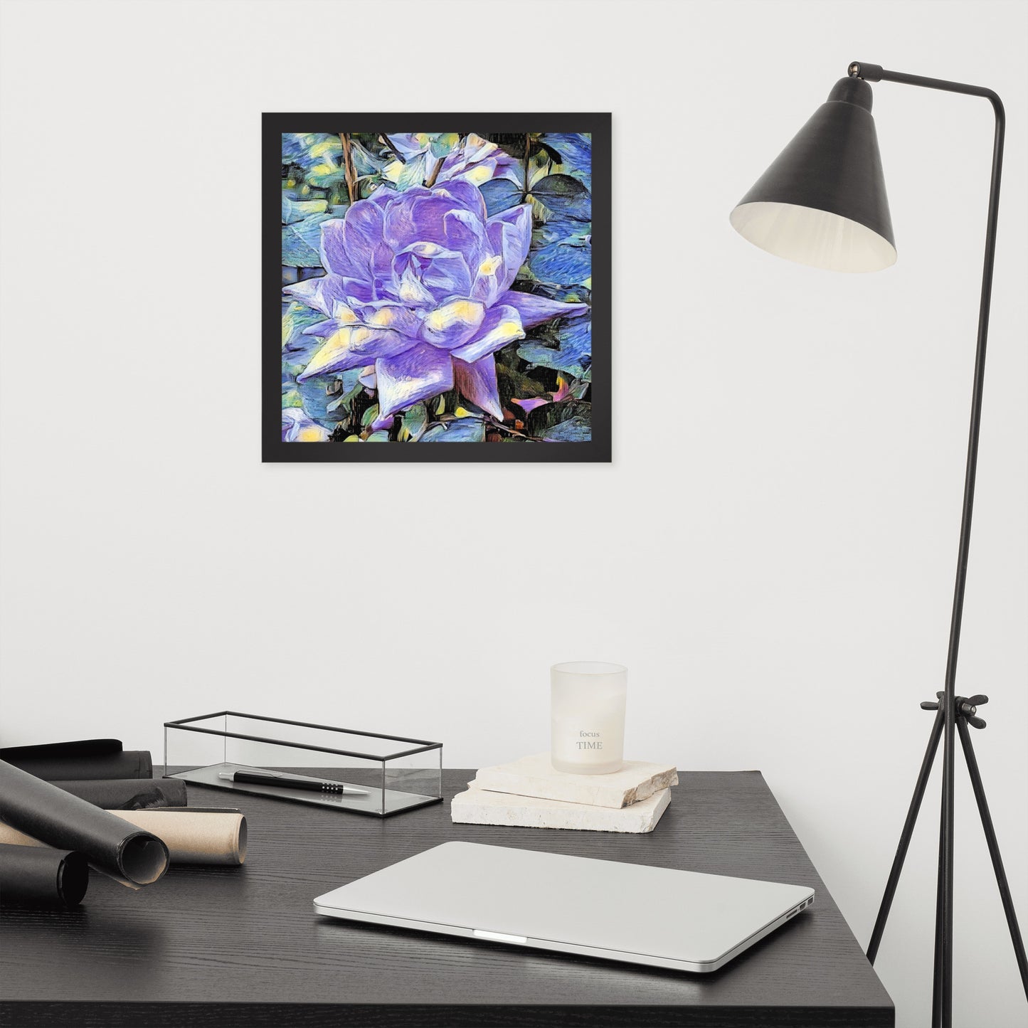 Purple Rose Framed Poster