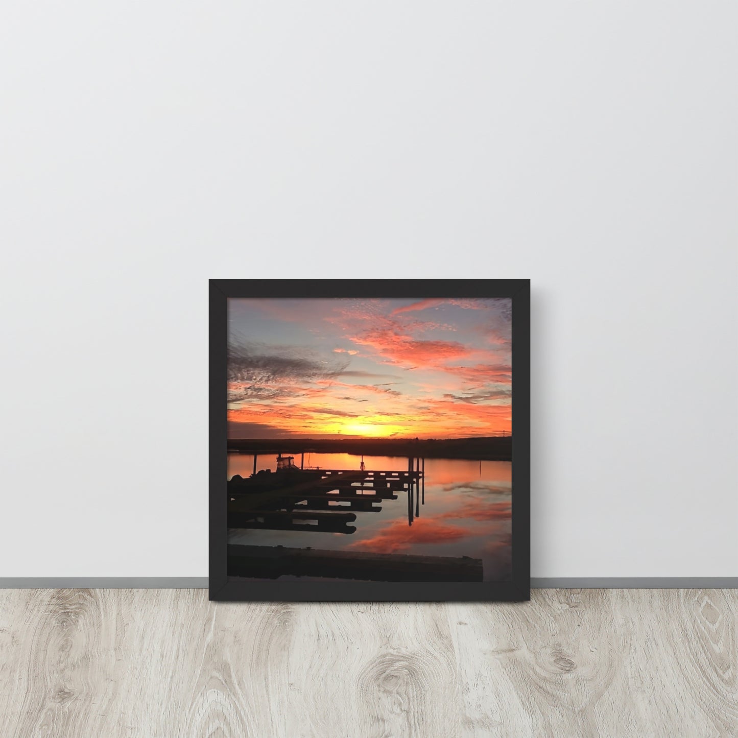 Cape May Harbor Sunset-Framed Poster