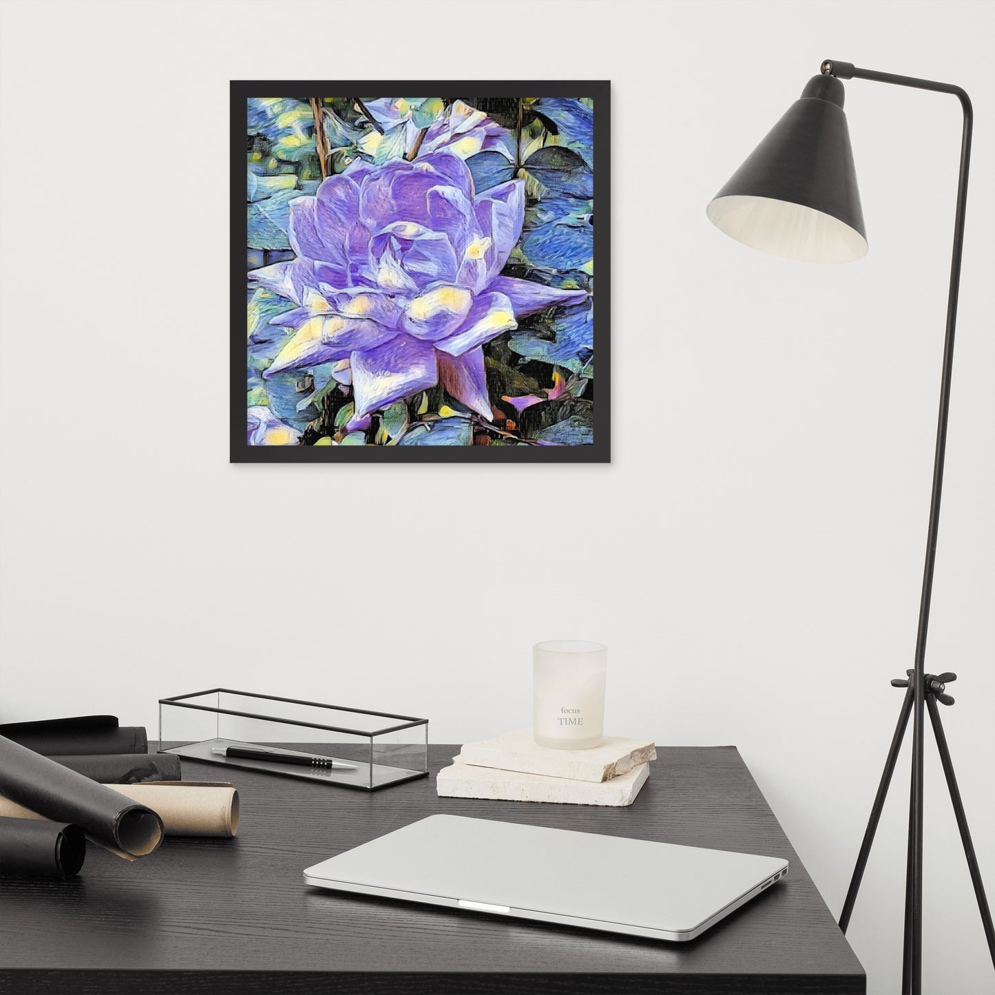 Purple Rose Framed Poster