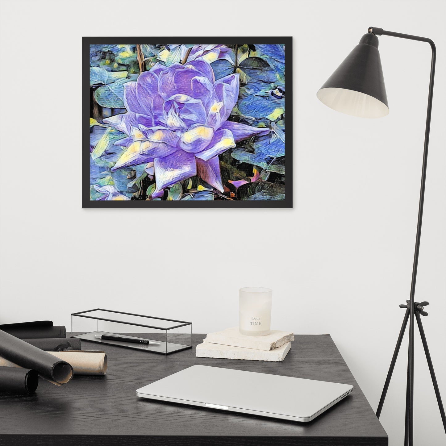 Purple Rose Framed Poster