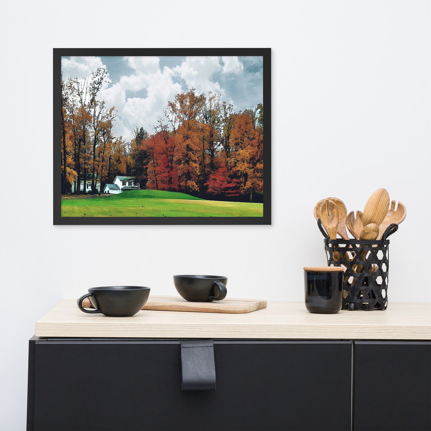 Country House in Fall Framed poster