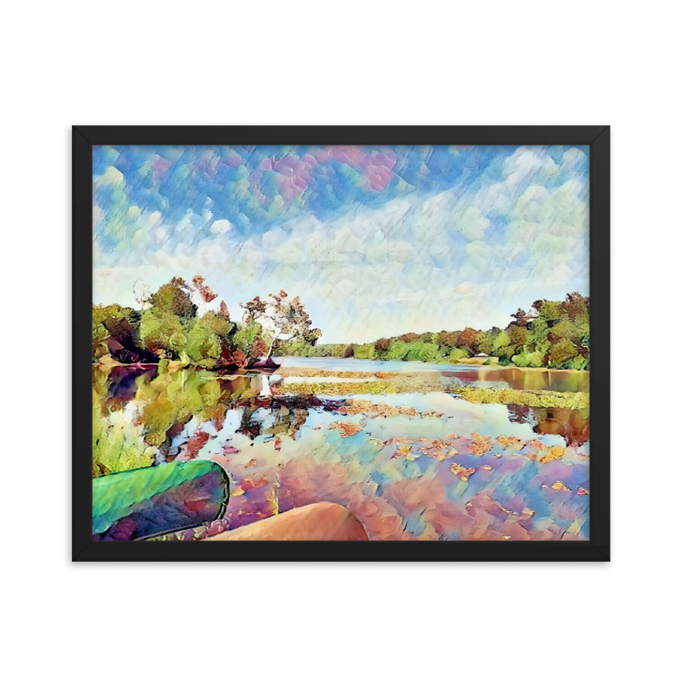Lake Scene Framed Poster