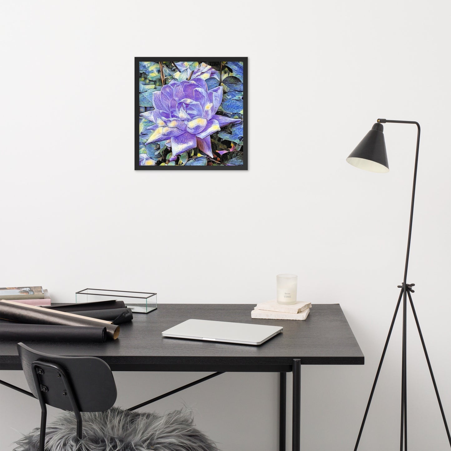 Purple Rose Framed Poster