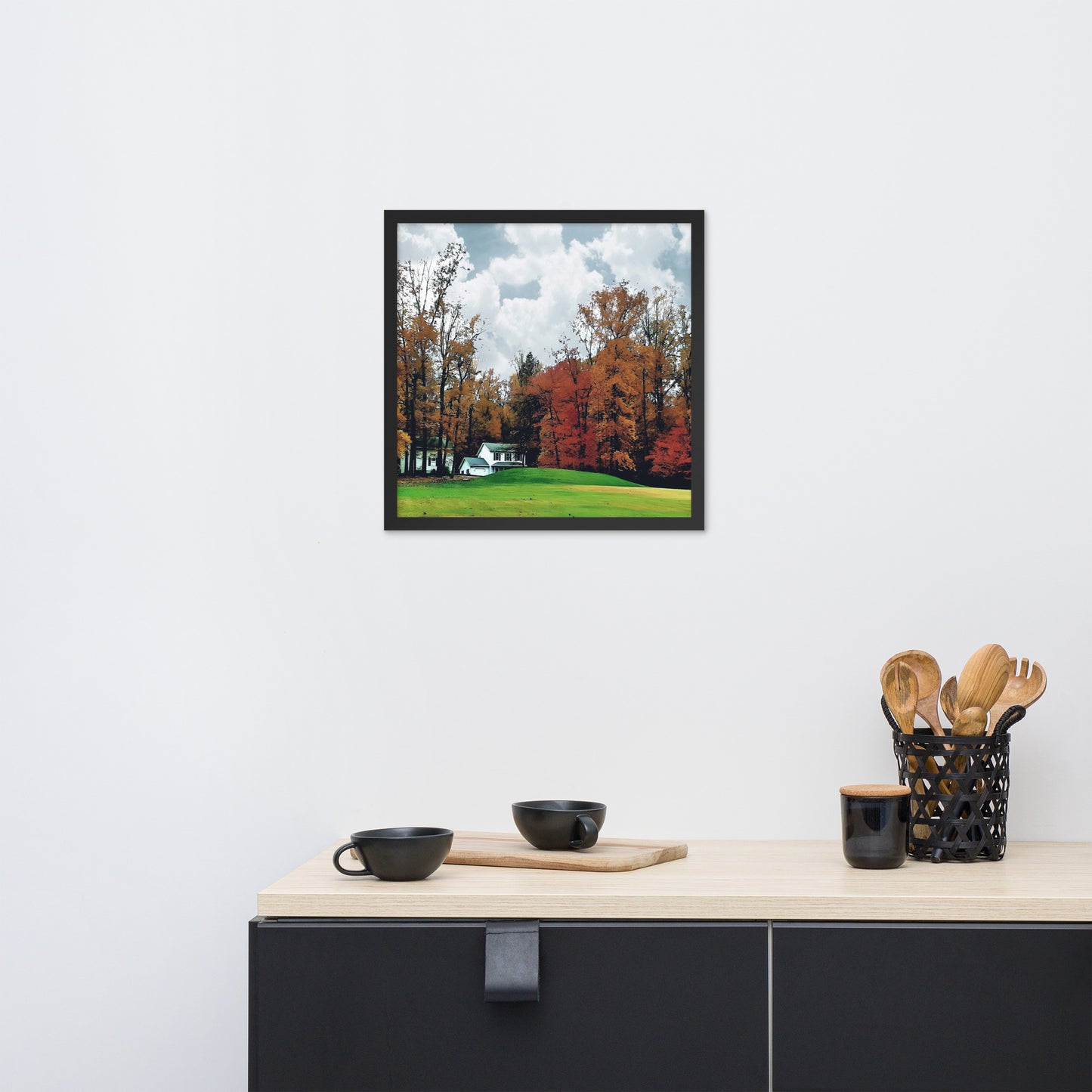 Country House in Fall Framed poster