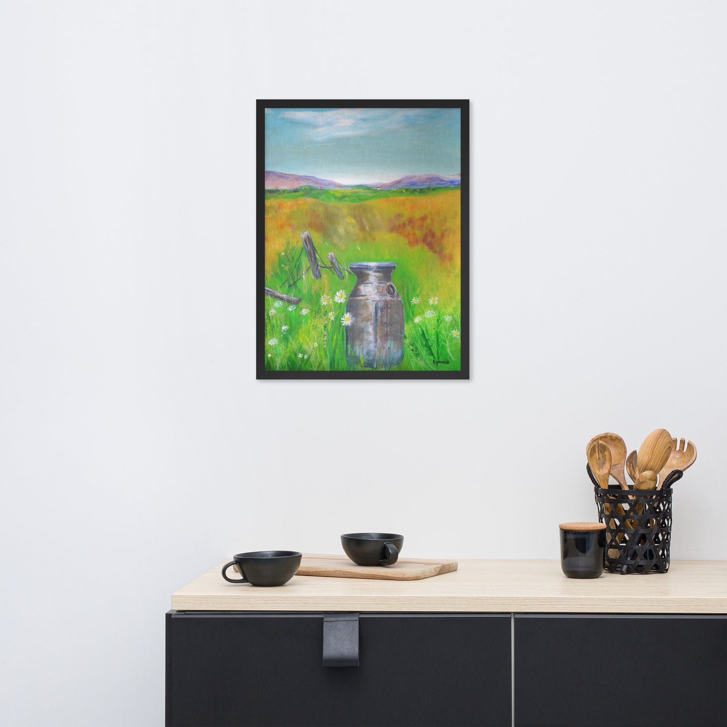 Dodie's Farm Scene Framed Poster