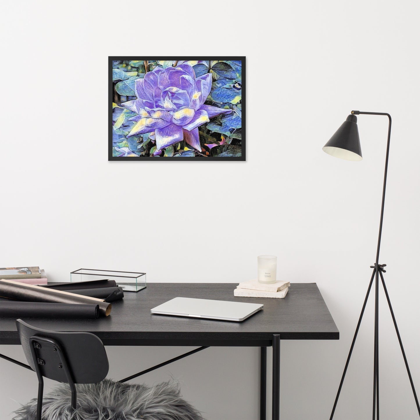 Purple Rose Framed Poster