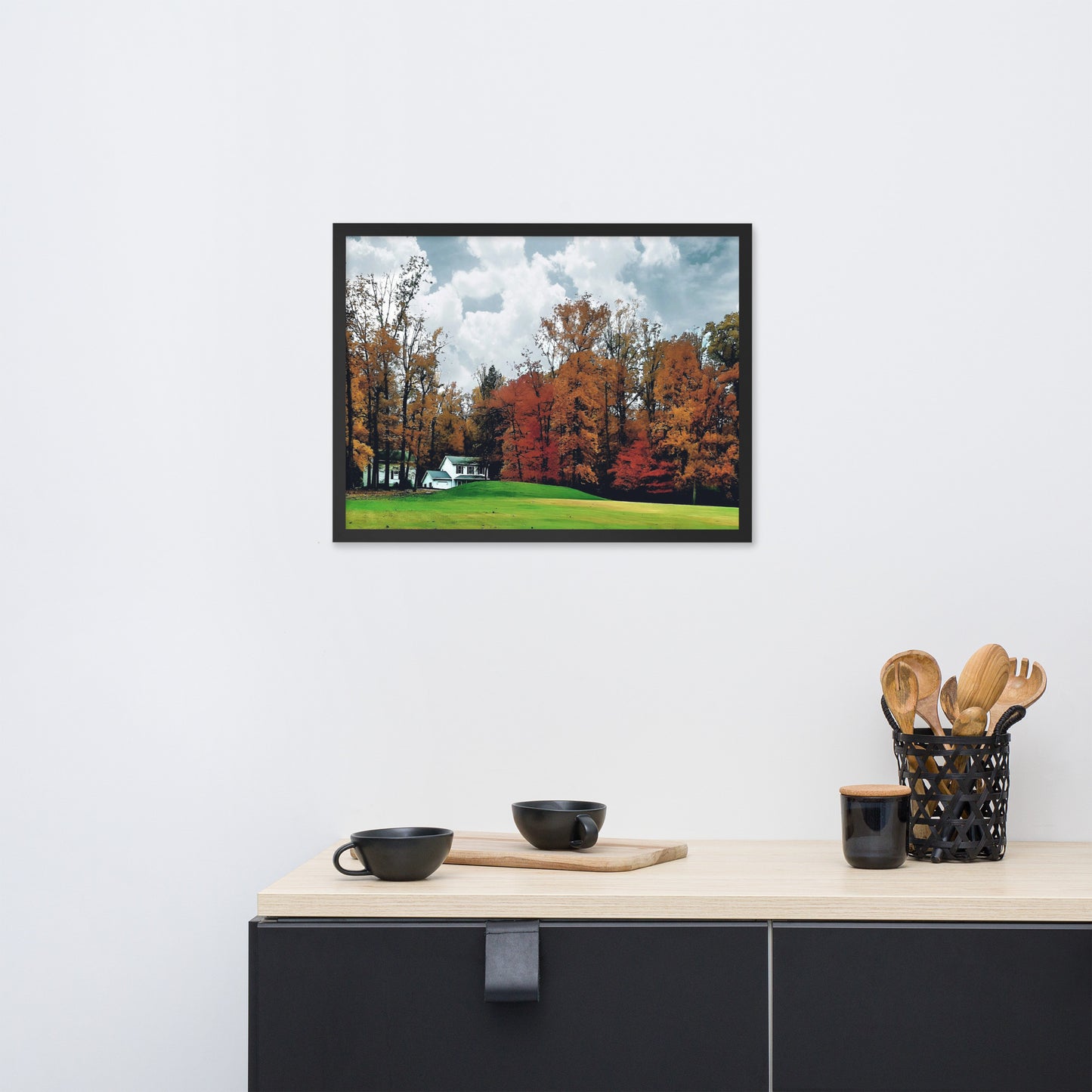 Country House in Fall Framed poster