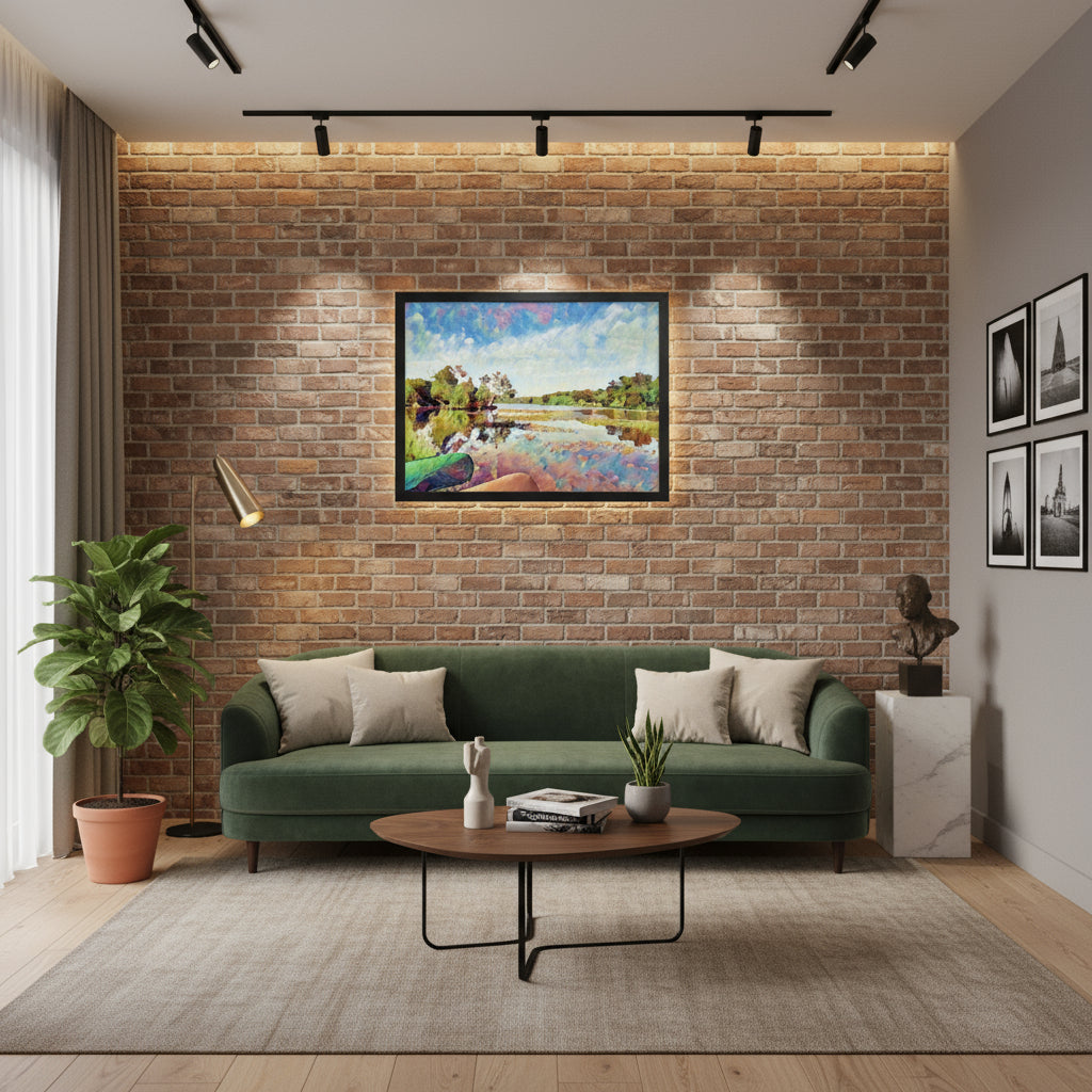 Lake Scene Framed Poster