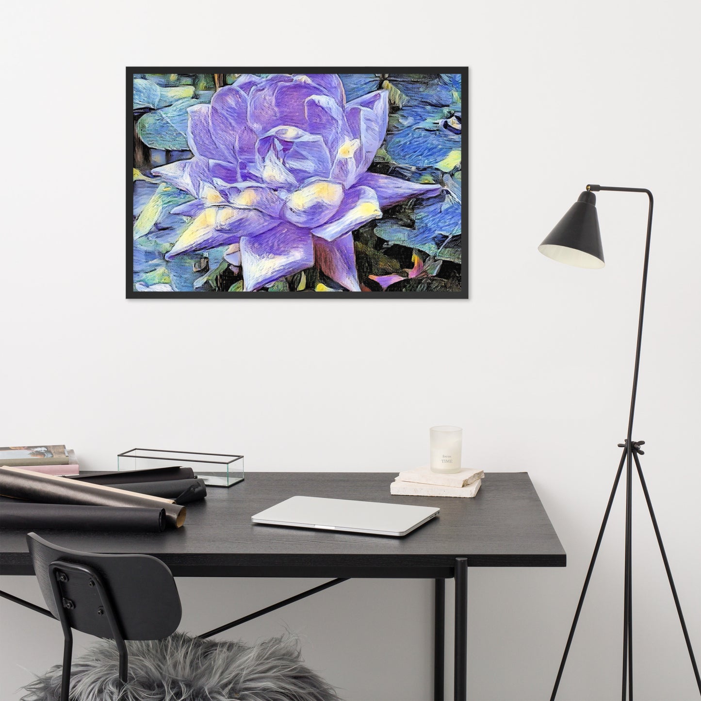 Purple Rose Framed Poster