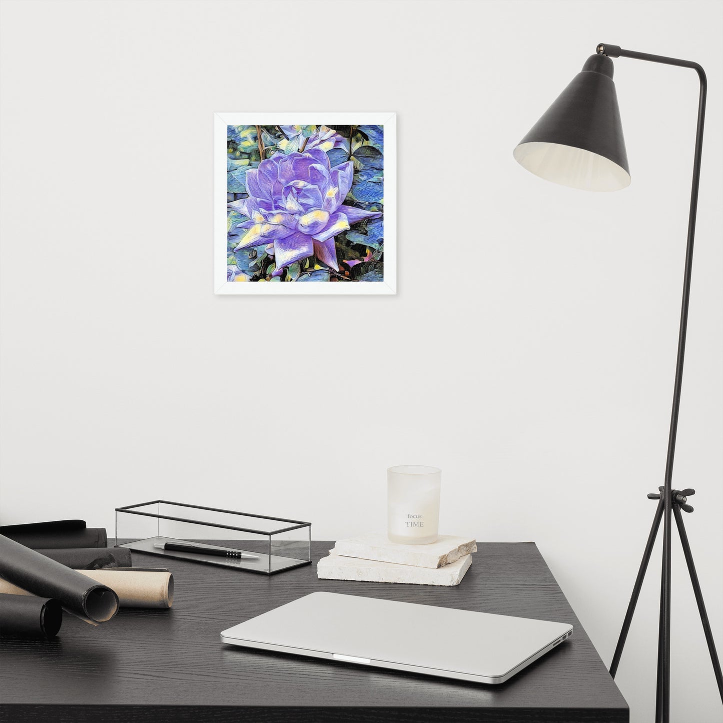 Purple Rose Framed Poster