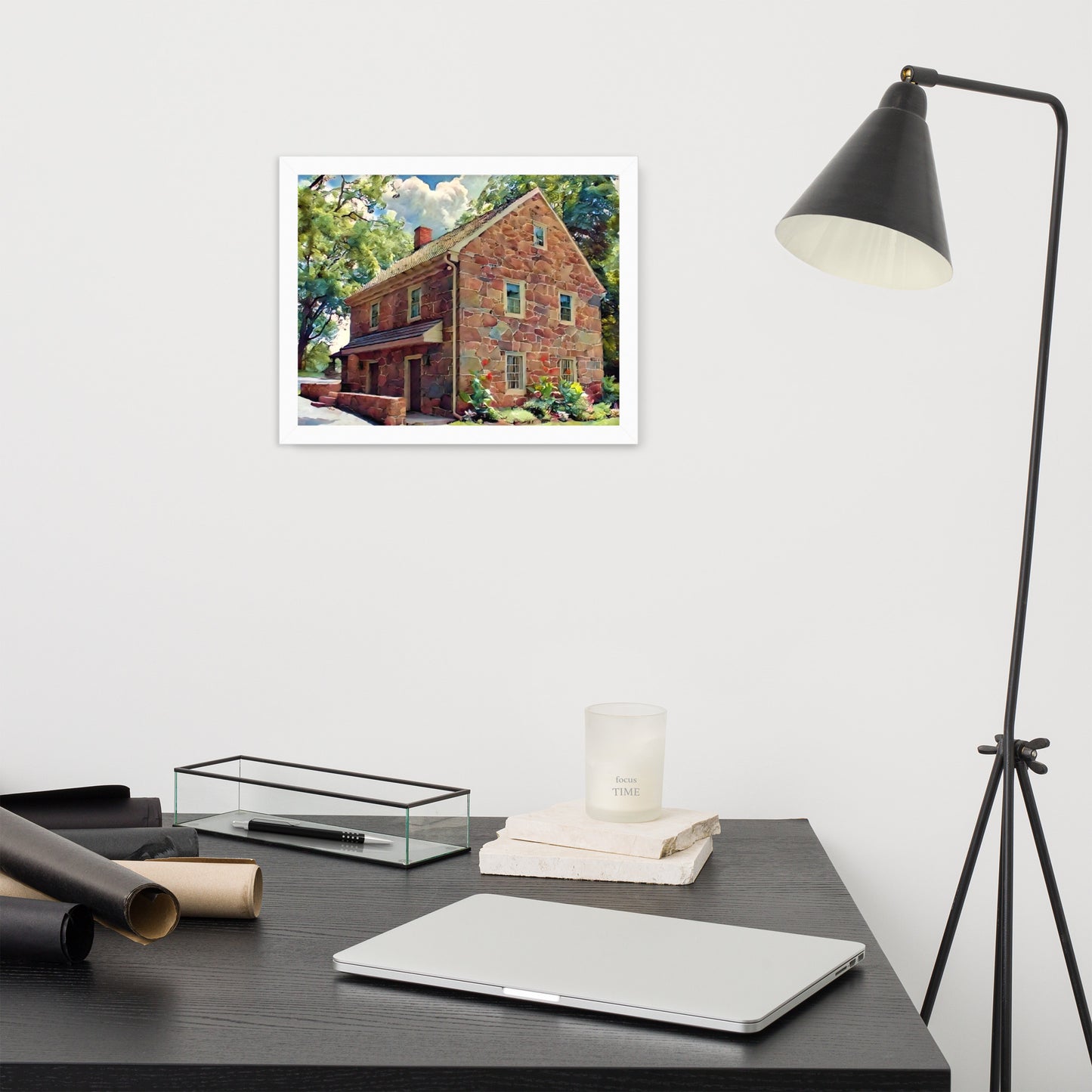 Stone Farm House | Framed poster | Rustic