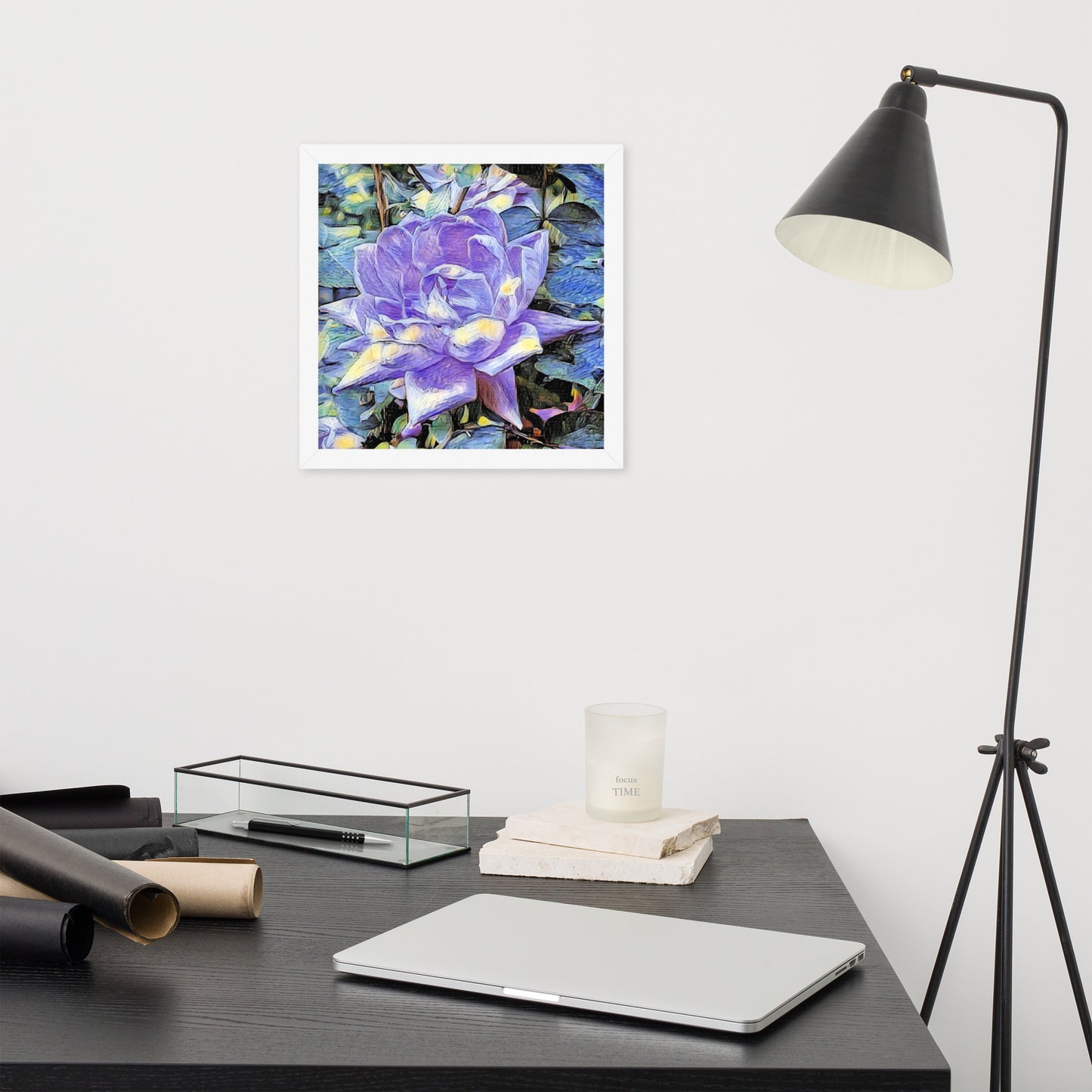 Purple Rose Framed Poster
