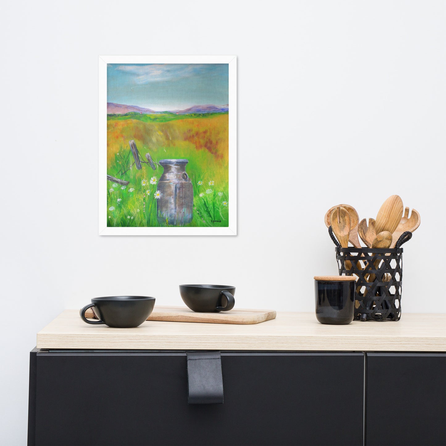 Dodie's Farm Scene Framed Poster
