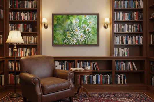 Dodie's Daisies Watercolor | Framed Poster