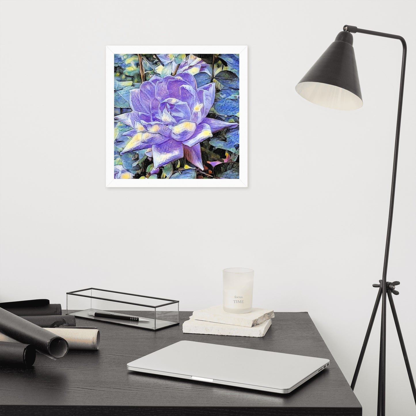 Purple Rose Framed Poster