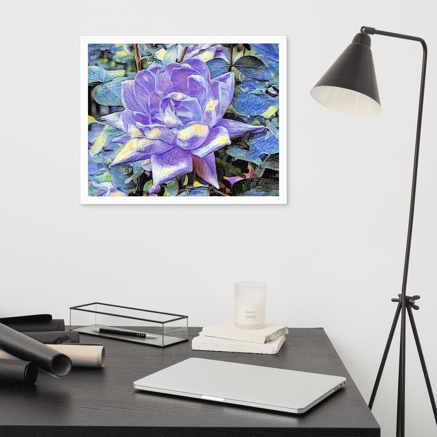 Purple Rose Framed Poster