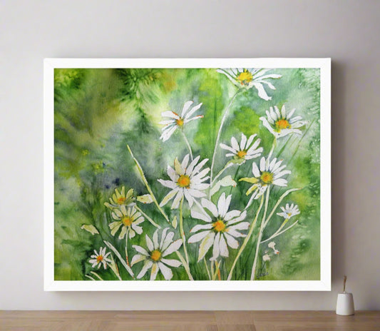 Dodie's Daisies Watercolor | Framed Poster
