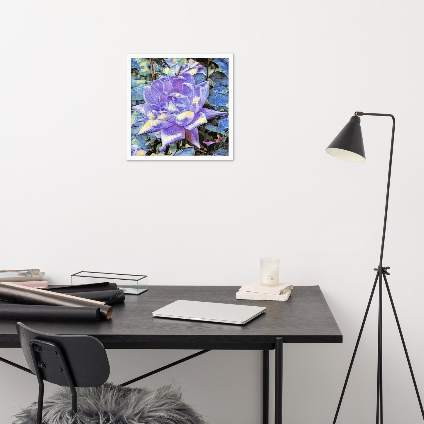 Purple Rose Framed Poster