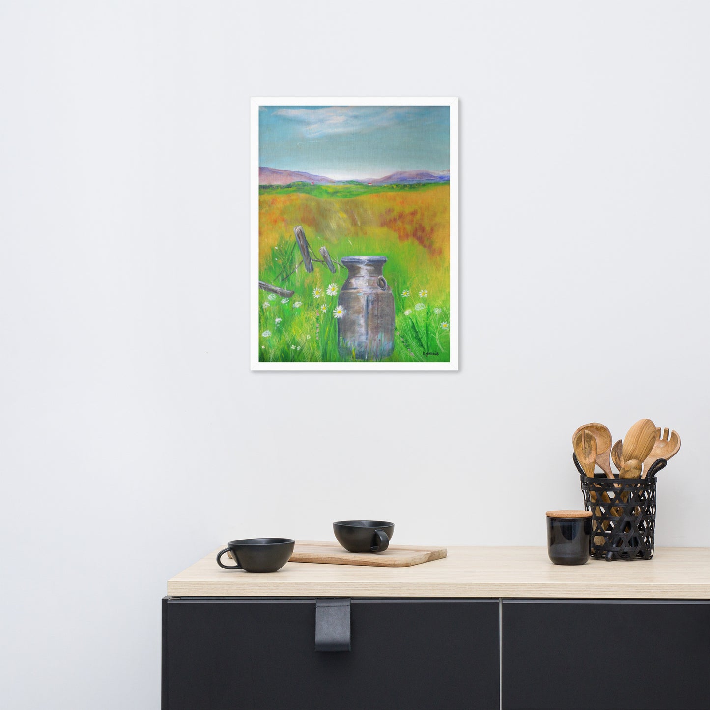 Dodie's Farm Scene Framed Poster