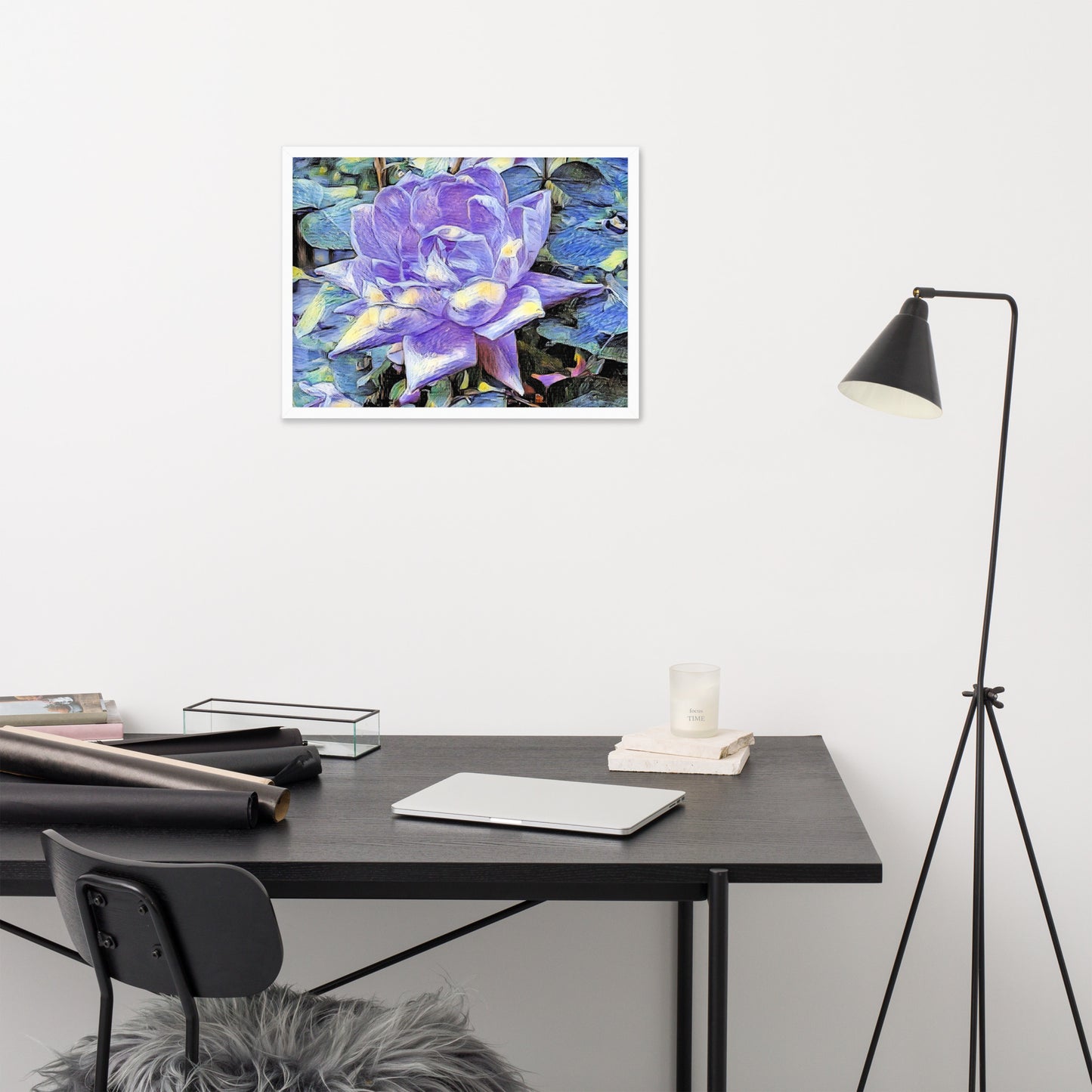 Purple Rose Framed Poster