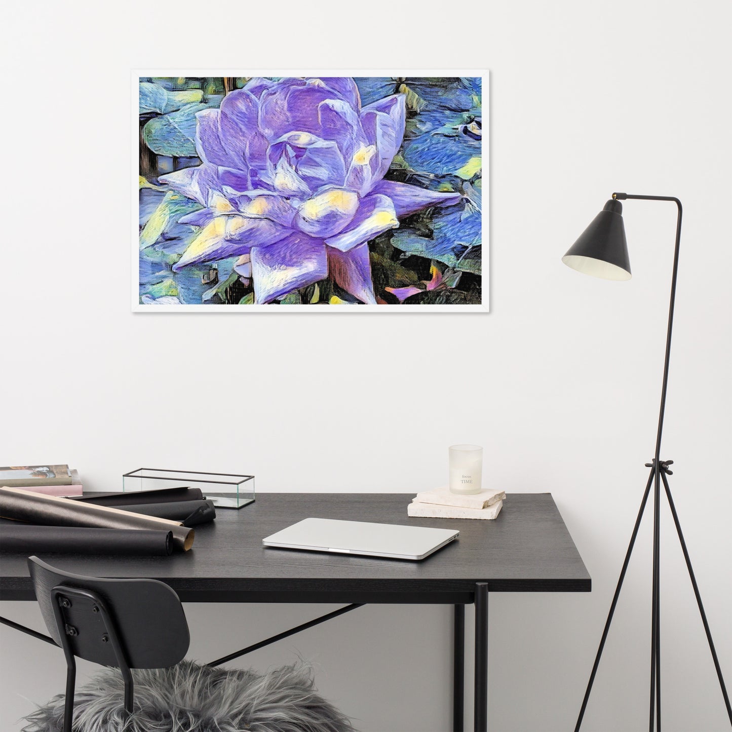 Purple Rose Framed Poster
