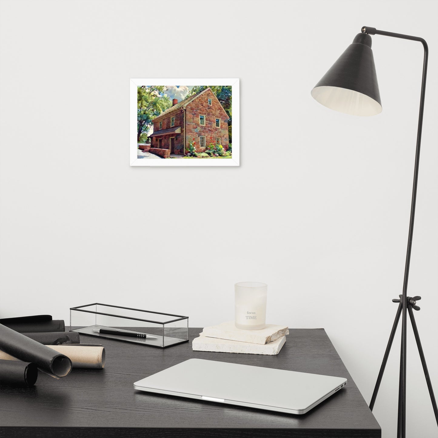 Stone Farm House | Framed poster | Rustic