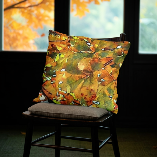 Fall Leaf Accent Pillow