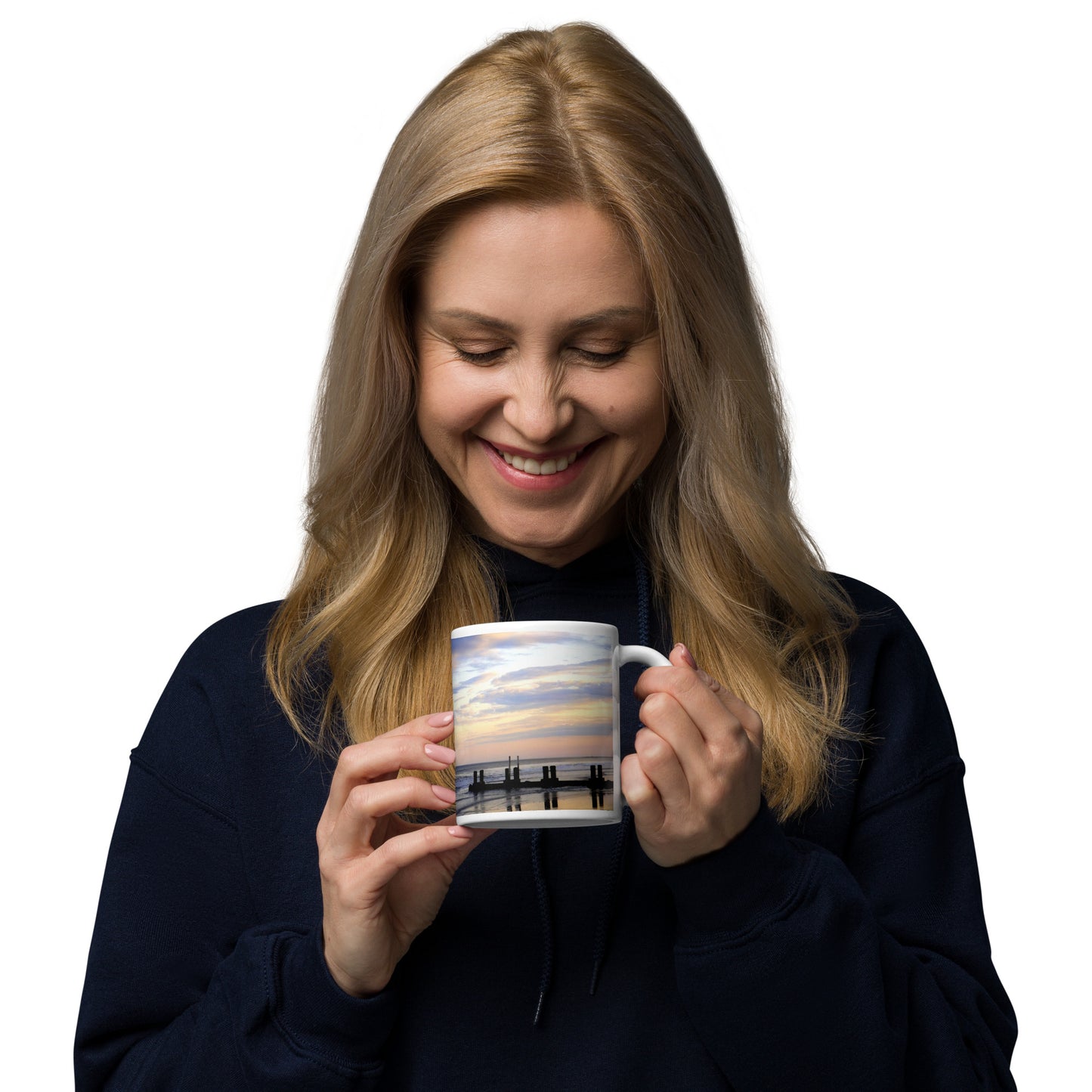 Seashore Sunset White Mug
