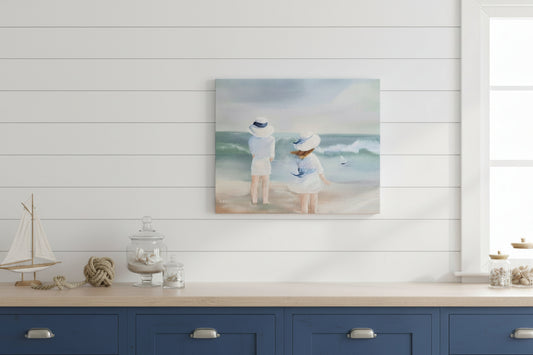 Dodie's Day at the Beach Canvas