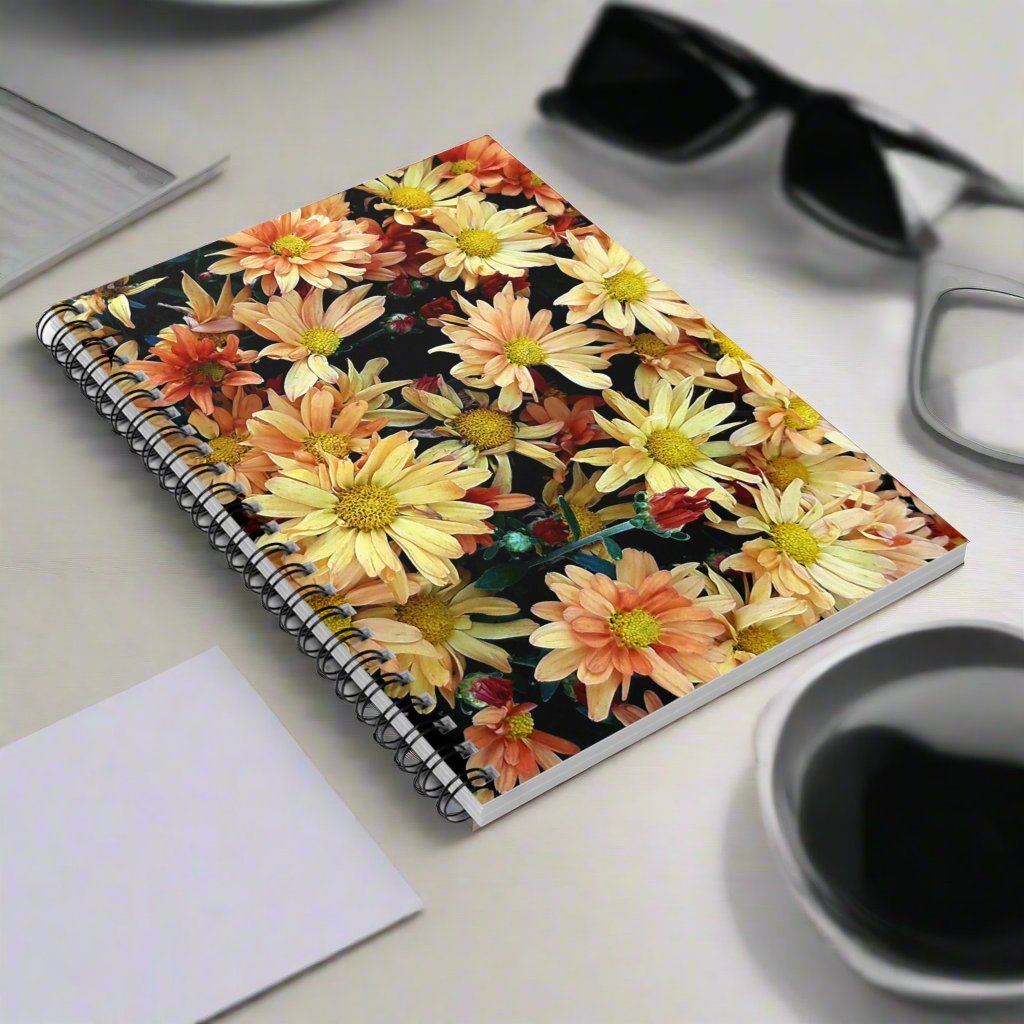 Fall Asters Notebook - Ruled Line