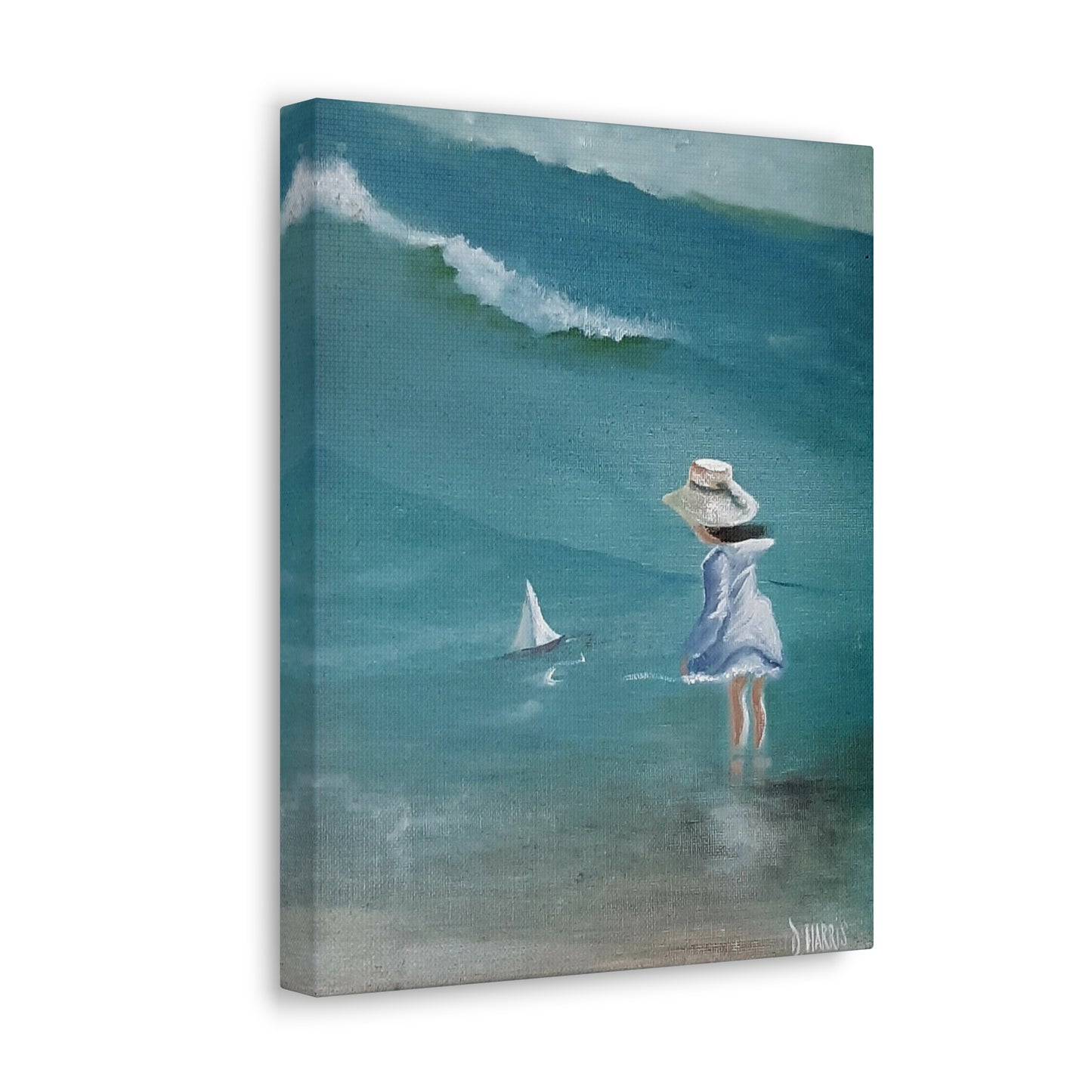 Dodie's Girl on the Beach Canvas