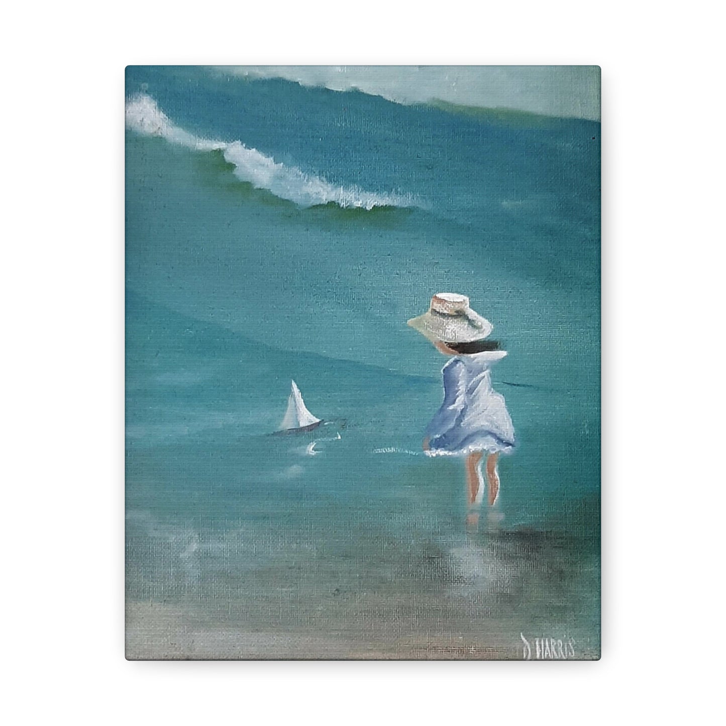 Dodie's Girl on the Beach Canvas