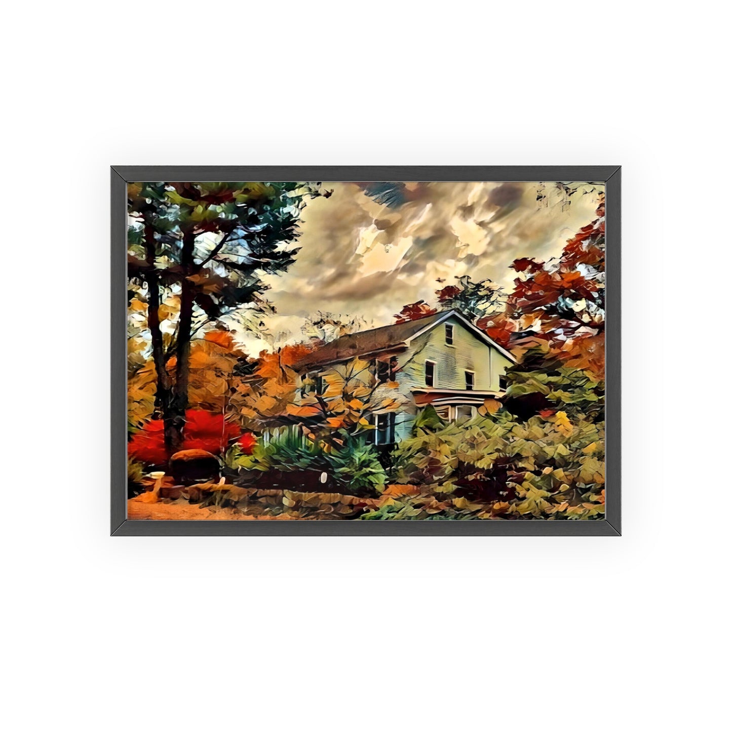 Country Home Scene in Fall