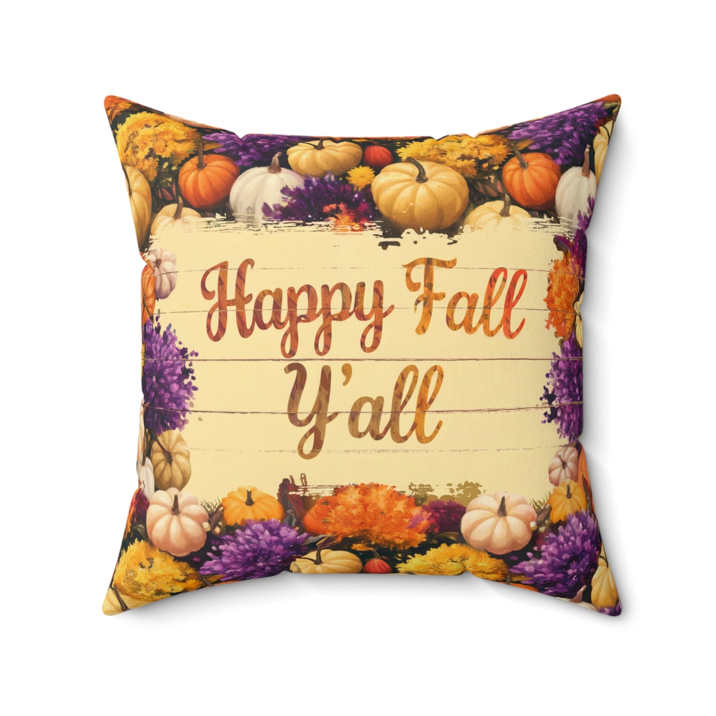 Happy Fall Y'all Accent Pillow