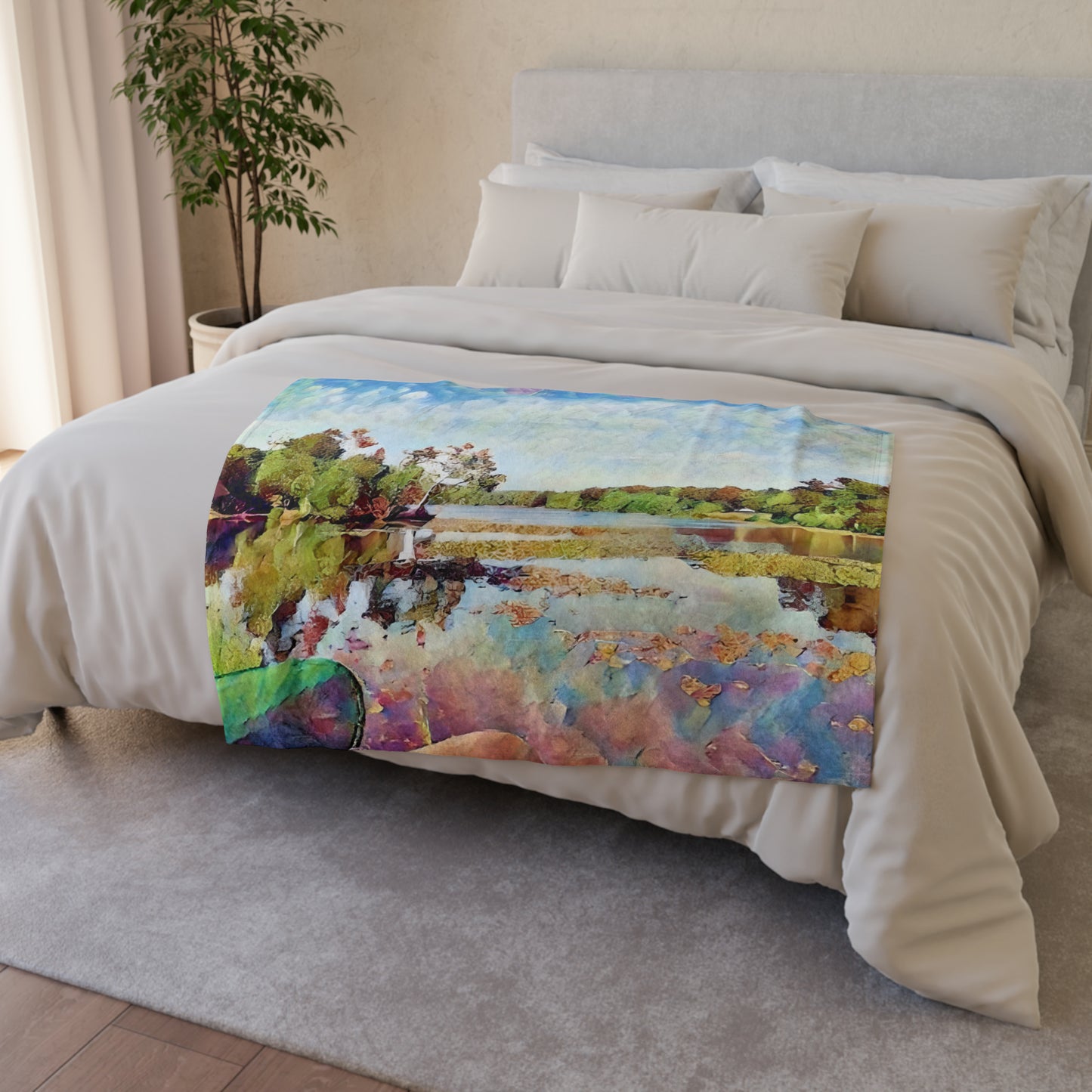 Pennsylvania Lake Soft Polyester Blanket